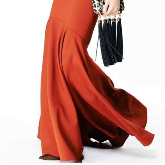 Zac Posen Terracotta Orange Sleeveless Mermaid Gown Dress New with $1,290 tags - Picture 14 of 15